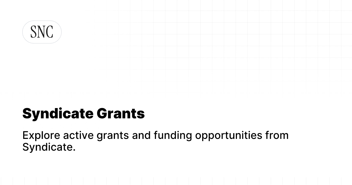 Syndicate Grants