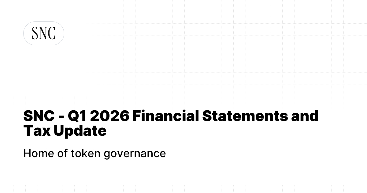 SNC - Q1 2026 Financial Statements and... | Syndicate Forum
